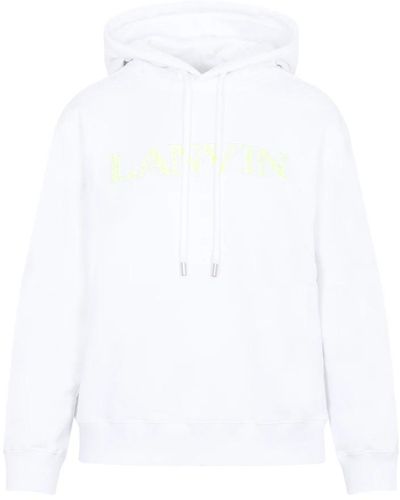 Lanvin Weiße classic fit hoodie mit logo