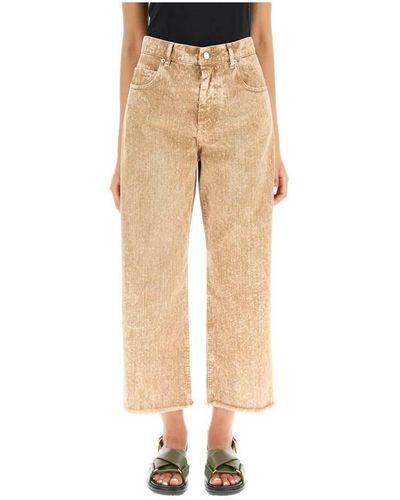 Marni Marble dyed denim cropped jeans - Neutre