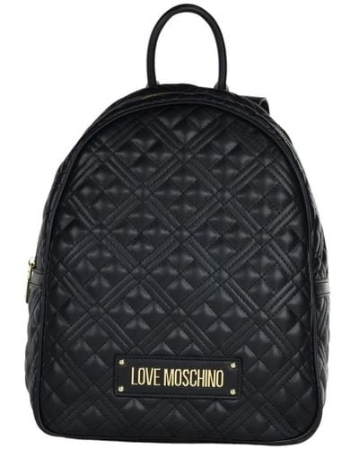 Love Moschino Gepolsterter logo-rucksack - Schwarz