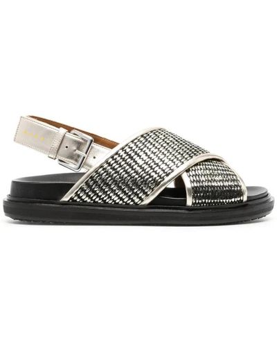 Marni Flat Sandals - Grey