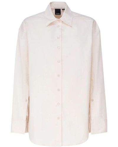 Pinko Baumwolle elastan hemden o - Weiß