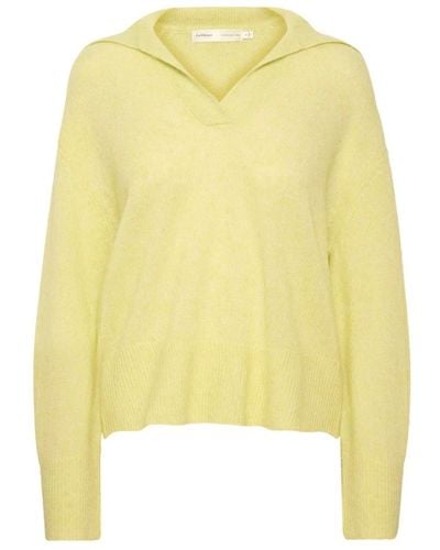 Inwear Lime sorbet v-ausschnitt pullover - Gelb