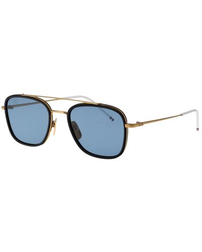Thom Browne Stylische sonnenbrille mit einzigartigem design - Blau