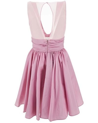 Pinko Vestido mini sin mangas con falda plisada - Rosa
