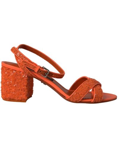 Dolce & Gabbana High Heel Sandals - Red