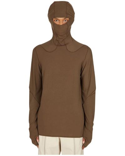 Post Archive Faction PAF Knitwear > round-neck knitwear - Marron