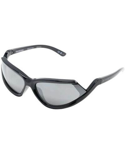 Balenciaga Schwarze sonnenbrille mit originalzubehör - Mettallic