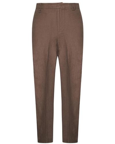 GOLDEN CRAFT Slim-Fit Trousers - Brown