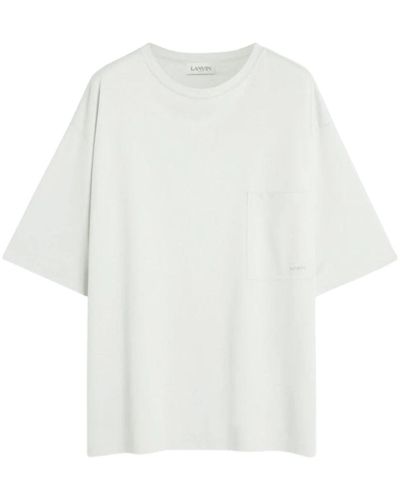 Lanvin Weißes taschen-tee oversize baumwoll-t-shirt