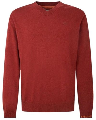 Pepe Jeans Knitwear > v-neck knitwear - Rouge