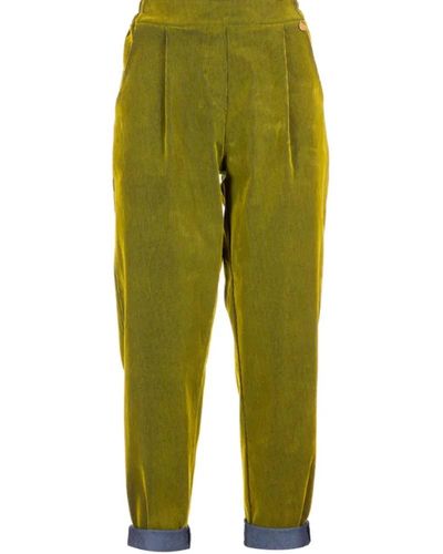 Fracomina Cropped Trousers - Green