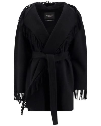 Balenciaga Belted coats - Negro