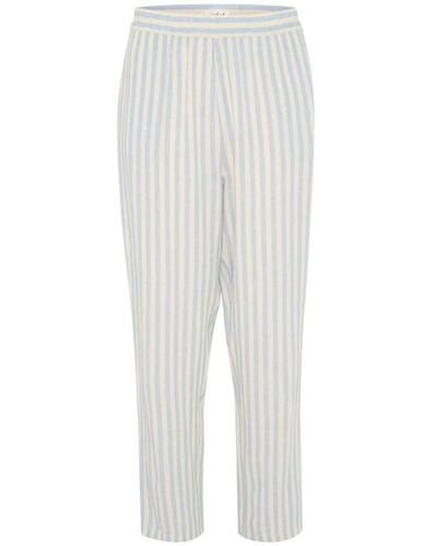 Soaked In Luxury Cropped Trousers - White