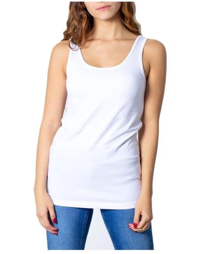 ONLY Camiseta blanca de algodón con tirantes - Blanco