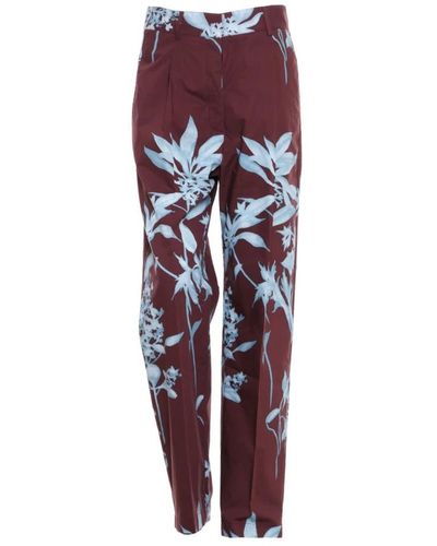 Forte Forte Slim-Fit Trousers - Red