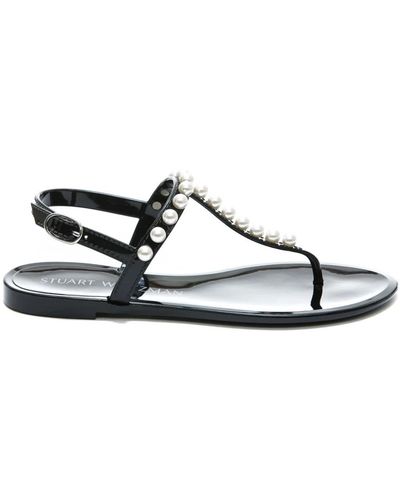 Stuart Weitzman Eleganti sandali piatti neri - Nero