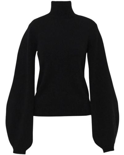 Chloé Strickbekleidung, gemütlicher und stilvoller rollkragenpullover aus jersey - Schwarz