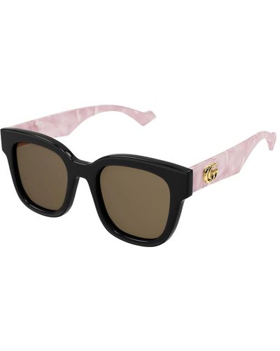 Gucci Gafas de sol negras rosa/marrón