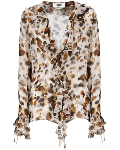 MSGM Blouses - Natural