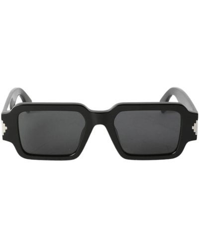 Marcelo Burlon Rechteckige sonnenbrille in mattem schwarz - Grau