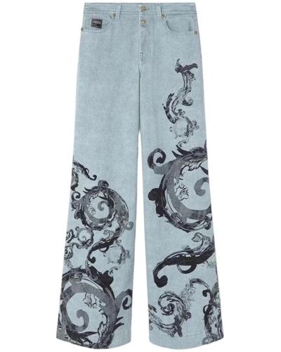 Versace Jeans Couture Wide Trousers - Blue