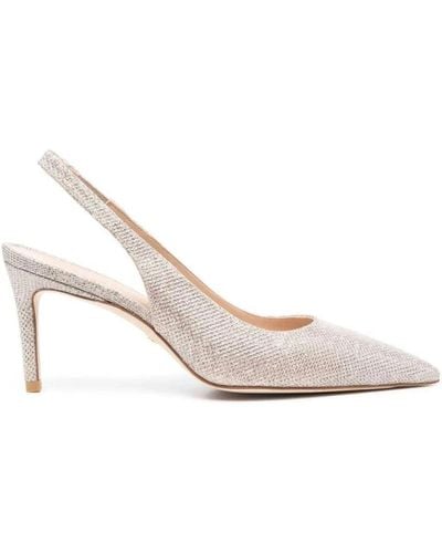 Stuart Weitzman Glitter slingback stiletto heel pumps - Blanco