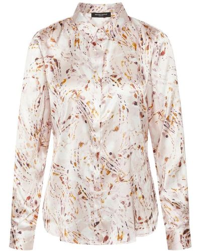 Bruuns Bazaar Elegante camisa de mujer con estampado crystal - Blanco