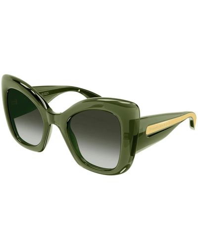 Alexander McQueen Sonnenbrille am0402s mit grünem rahmen