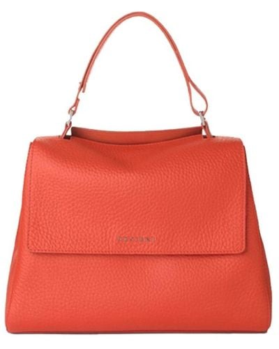 Orciani Sof pap borsa in pelle - Rosso