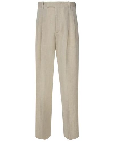 Jacquemus Straight Trousers - Natural