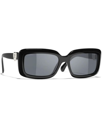 Chanel Occhiali da sole neri con accessori - Nero