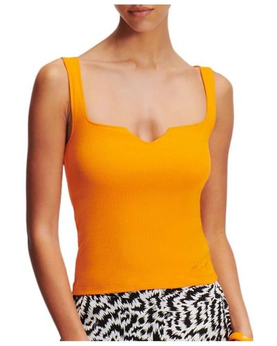 Karl Lagerfeld Mode tank top - Orange