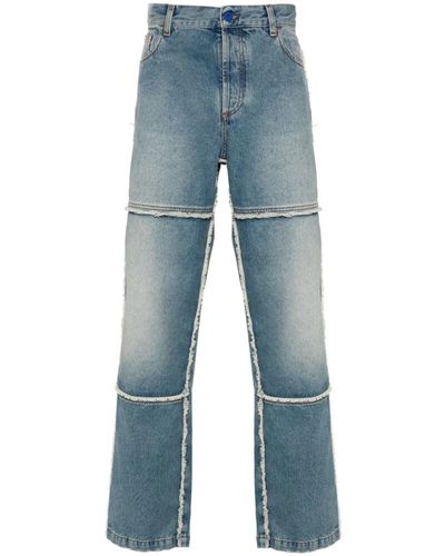 Marcelo Burlon Jeans > straight jeans - Bleu