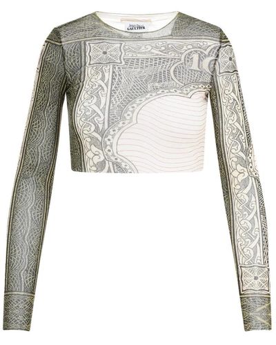 Jean Paul Gaultier Long Sleeve Tops - Grey