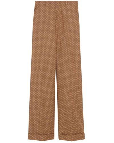 Gucci Trousers > wide trousers - Marron