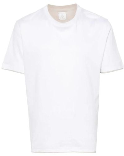 Eleventy Italienisches baumwoll-t-shirt - Weiß