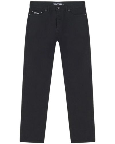 Iuter Klassische schwarze straight fit denim jeans - Blau