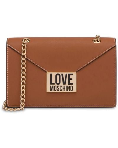 Love Moschino Braune taschen für stilbewusste fashionistas