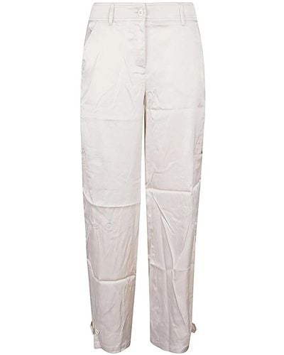 Via Masini 80 Tapered Trousers - White