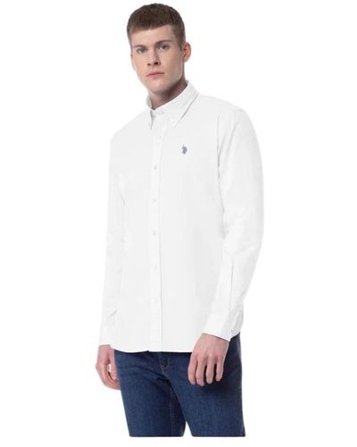 U.S. POLO ASSN. Camicia oxford button down - Bianco