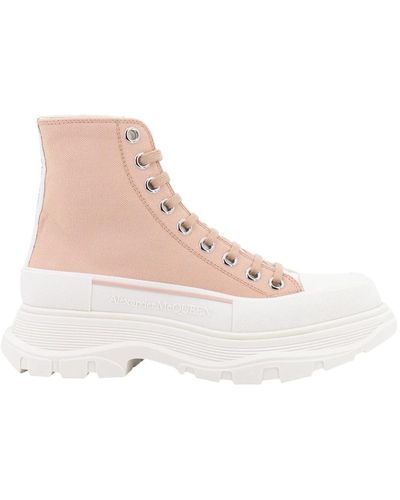 Alexander McQueen Bicolor Canvas Sneakers - Pink