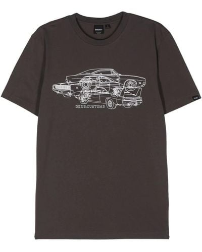 Deus Ex Machina Stilisierte graue t-shirt und polo - Schwarz