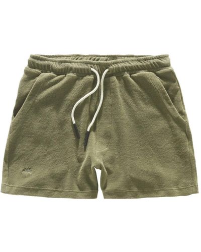 Oas Marine terry shorts mit mesh-futter - Grün
