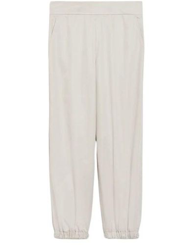 Max Mara Pantalones de algodón ligero - Blanco