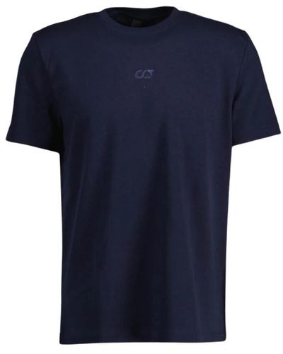 ALPHATAURI Janso dunkelblaues logo t-shirt
