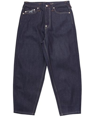 Evisu Bestickte möwen-denim-jeans - Blau