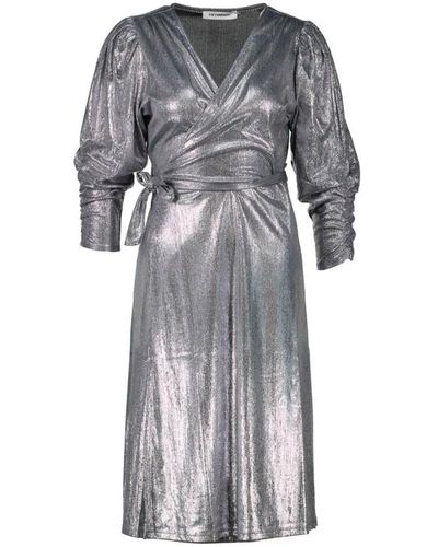 co'couture Atemberaubendes Midi-Kleid für Partys - Grau