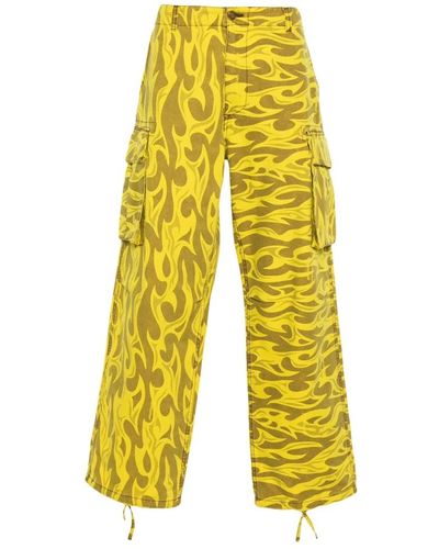 ERL Wide trousers - Gelb