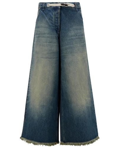Moncler Wide Jeans - Blue