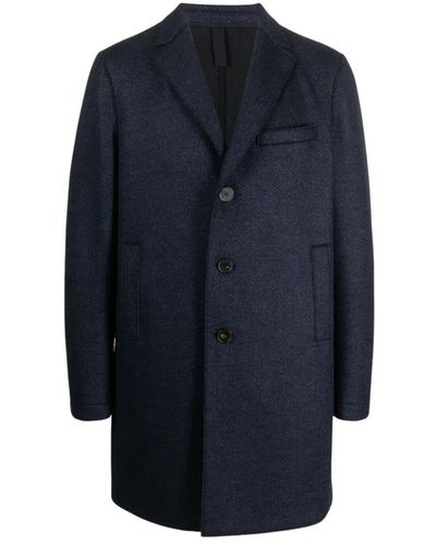 Harris Wharf London Coats > single-breasted coats - Bleu
